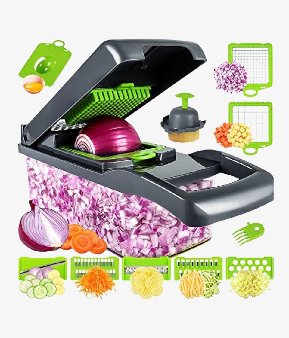 Hachoir Multifonction Légumes — 8 Lames Incluses
